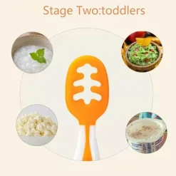 Kinder The Decor Haven Kinderwagen & Zubehör-Babylöffel zum Selbstfüttern – Babyutensil mit leichtem Griff