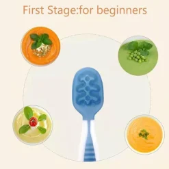 Kinder The Decor Haven Kinderwagen & Zubehör-Babylöffel zum Selbstfüttern – Babyutensil mit leichtem Griff