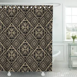 Aqua Essence Badezimmer-Babylon Gates Duschvorhang – Dekoratives Badeaccessoire