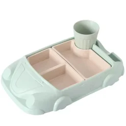 Kinder The Decor Haven Kinderwagen & Zubehör|Küche & Esszimmer-Babynahrungsbehälter aus Bambus in Autoform – Umweltfreundliche Aufbewahrung