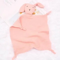 Kinder The Decor Haven Kinderwagen & Zubehör|Babyspielzeug-Baby-Schmusetuch aus Baumwolle mit Häschenmotiv – weiche Bettwäsche fürs Kinderzimmer