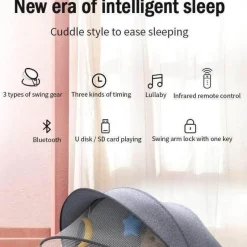 Kinder The Decor Haven Kinderwagen & Zubehör-Babywippe mit Bluetooth-Fernbedienung