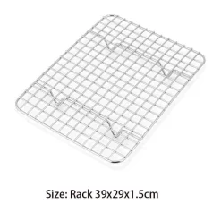 Tom Küche & Esszimmer-Backblech aus Edelstahl mit herausnehmbarem Kühlgitter – vielseitiges Backgeschirr-Set