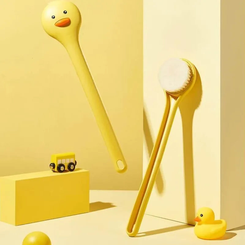 The Blissful Bath Badezimmer-Badebürste mit langem Griff im Entendesign – lustiges Badezubehör