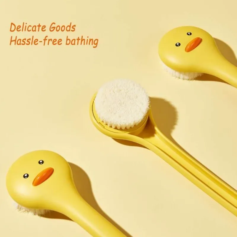 The Blissful Bath Badezimmer-Badebürste mit langem Griff im Entendesign – lustiges Badezubehör