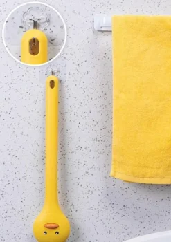 The Blissful Bath Badezimmer-Badebürste mit langem Griff im Entendesign – lustiges Badezubehör