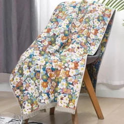 Wrap u0026 Relax Bettzeug-Badetuch aus Baumwolle mit Blumenmuster – Handtuch mit Country-Blumen-Design