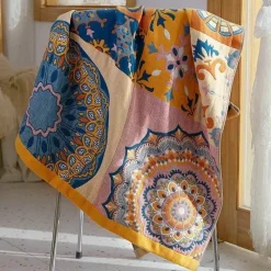 Wrap u0026 Relax Bettzeug-Badetuch aus Baumwollgaze – weich, saugfähig, ethnisch