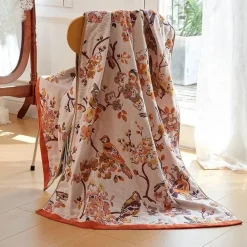 Wrap u0026 Relax Bettzeug-Badetuch aus Baumwollgaze, weich, schnelltrocknend, Pfauenmuster, 90 x 180 cm