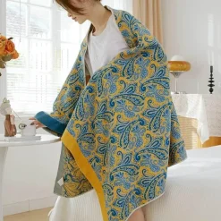 Wrap u0026 Relax Bettzeug-Badetuch aus nordischer Baumwollgaze – weich, saugfähig, schnelltrocknend, 90 x 180 cm