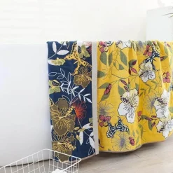 Wrap u0026 Relax Bettzeug-Badetuch mit Boho-Blumenmuster – groß, schnelltrocknend, Baumwolle, 80 x 160 cm