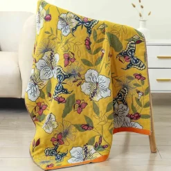 Wrap u0026 Relax Bettzeug-Badetuch mit Boho-Blumenmuster – groß, schnelltrocknend, Baumwolle, 80 x 160 cm