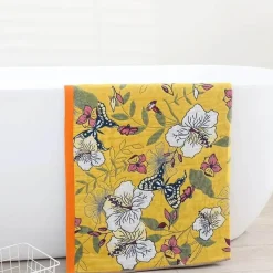 Wrap u0026 Relax Bettzeug-Badetuch mit Boho-Blumenmuster – groß, schnelltrocknend, Baumwolle, 80 x 160 cm