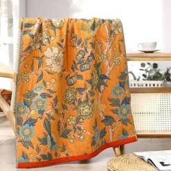 Wrap u0026 Relax Bettzeug-Badetuch mit Boho-Blumenmuster – groß, schnelltrocknend, Baumwolle, 80 x 160 cm