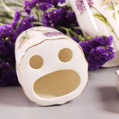 Feast u0026 Flair Küche & Esszimmer-Badezimmer-Set aus Keramik – Zahnbürstenhalter, Lotionspender, Seifenschale