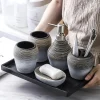 The Bath Nook Badezimmer-Bali Ceramic Bathroom Set - Elegant Home Decor Accessory
