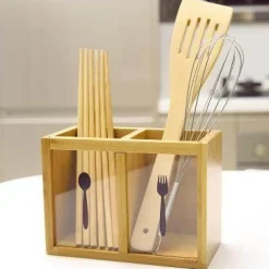 The Decor Haven Küche & Esszimmer-Bambus-Aufbewahrungsregal - Mehrzweck-Organizer im japanischen Stil