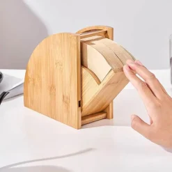 Tom Küche & Esszimmer-Bambus-Kaffeefilterhalter mit Staubschutzhülle, Aufbewahrungslösung für 100 Stück