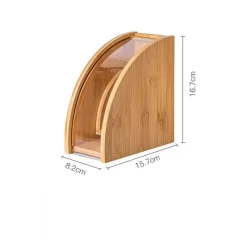 Tom Küche & Esszimmer-Bambus-Kaffeefilterhalter mit Staubschutzhülle, Aufbewahrungslösung für 100 Stück