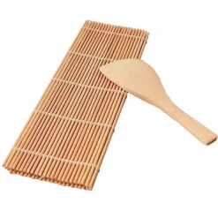 Tom Küche & Esszimmer-Bambus-Sushi-Maker-Set – Sushi-Roll-Set mit Klingenvorhang