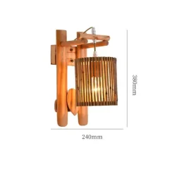 Illuminate Home Beleuchtung-Bambus-Wandlampe – Umweltfreundliches Beleuchtungsdekor