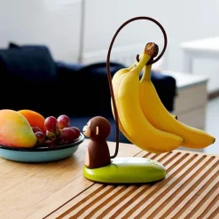 Space Savvy Küche & Esszimmer-Bananenhänger mit Affenmotiv – süßer Obstständer für die Küche