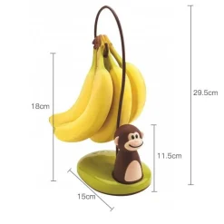 Space Savvy Küche & Esszimmer-Bananenhänger mit Affenmotiv – süßer Obstständer für die Küche