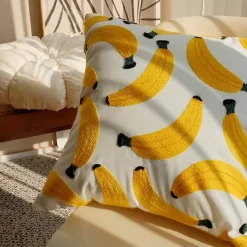 Cozy Cushions Bettzeug-Bananen-Kissenbezug - Tropische Früchte Deko Hülle