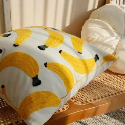 Cozy Cushions Bettzeug-Bananen-Kissenbezug - Tropische Früchte Deko Hülle
