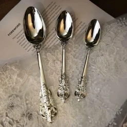 Feast u0026 Flair Küche & Esszimmer-Barockes Silberbesteck-Set - 10-teilige Besteckkollektion