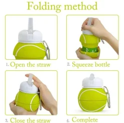 The Decor Haven Fitness-Gadgets|Gesundheits- Und Entspannungstools-Basketball-Thermoskanne, auslaufsicher und faltbar