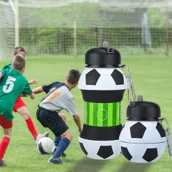 The Decor Haven Fitness-Gadgets|Gesundheits- Und Entspannungstools-Basketball-Thermoskanne, auslaufsicher und faltbar