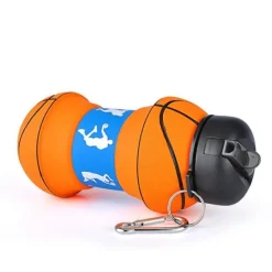 The Decor Haven Fitness-Gadgets|Gesundheits- Und Entspannungstools-Basketball-Thermoskanne, auslaufsicher und faltbar
