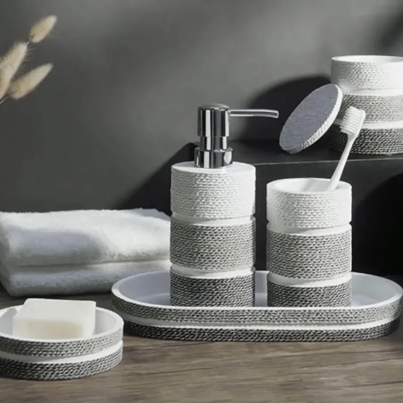 Serene Splash Badezimmer-Bathroom Accessories Set - Serene Tranquil Décor for Relaxation