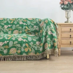 Warm Embrace Bettzeug-Baumwolldecke mit Quasten – Sofaüberwurf für alle Jahreszeiten