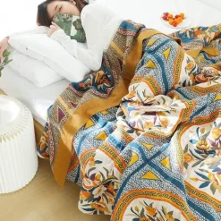Wrap u0026 Relax Bettzeug-Baumwollgazedecke - Weiches Boho-Dekor für Bett und Sofa