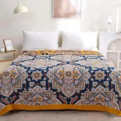 Wrap u0026 Relax Bettzeug-Baumwollgazedecke - Weiches Boho-Dekor für Bett und Sofa