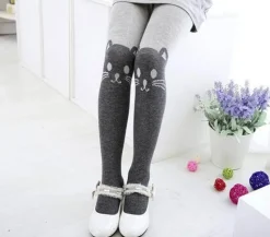 Decor Haustierzubehör-Baumwollstrumpfhose mit Cartoon-Katze – Niedliche bedruckte Strumpfhose