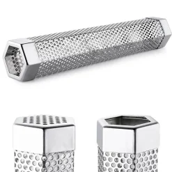 Trail u0026 Beyond Camping-Werkzeuge|Camping Im Freien-BBQ-Räucherrohr aus Edelstahl – Sechseckiges Design für verbesserten Geschmack