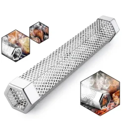 Trail u0026 Beyond Camping-Werkzeuge|Camping Im Freien-BBQ-Räucherrohr aus Edelstahl – Sechseckiges Design für verbesserten Geschmack