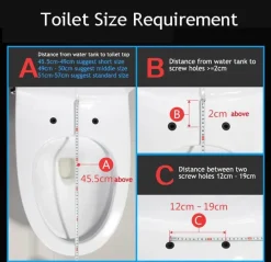 The Blissful Bath Badezimmer-Beheizter elektrischer Bidet-Toilettensitz – Smart U-Shape Comfort