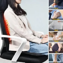 The Relaxation Nook Mobilitäts- Und Support-Tools|Massageprodukte-Beheizter Massagesitzbezug – Elektrisches Autokissen für Komfort und Entspannung