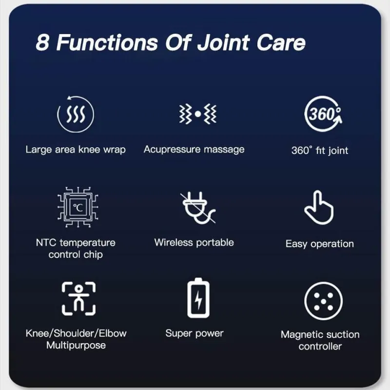 The Relaxation Nook Mobilitäts- Und Support-Tools|Massageprodukte-Beheiztes Kniemassagegerät – Elektrisches Schmerzlinderungskissen
