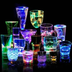 The Culinary Kit Küche & Esszimmer-Beleuchtete Getränkeuntersetzer – Leuchtende Partymatten