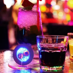 The Culinary Kit Küche & Esszimmer-Beleuchtete Getränkeuntersetzer – Leuchtende Partymatten