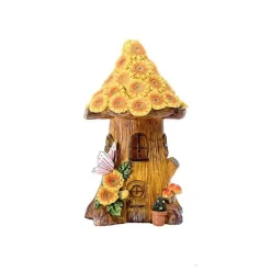 Bright Accents Beleuchtung-Beleuchtetes Sonnenblumen-Baumhaus – beleuchtete Gartendekoration