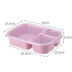 Tom Küche & Esszimmer-Bento-Box-Set für Kinder aus Weizenstroh mit Lunchtasche