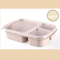 Tom Küche & Esszimmer-Bento-Box-Set für Kinder aus Weizenstroh mit Lunchtasche