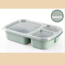 Tom Küche & Esszimmer-Bento-Box-Set für Kinder aus Weizenstroh mit Lunchtasche