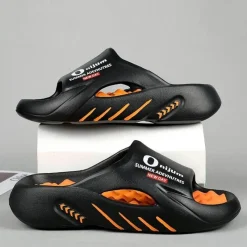 Trail Tech Outdoor-Gadgets|Outdoor-Artikel-Bequeme orangefarbene Strandpantoffeln mit massierendem Fußbett für ganztägige Entspannung